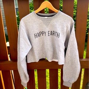 Happy Earth cropped sweatshirt